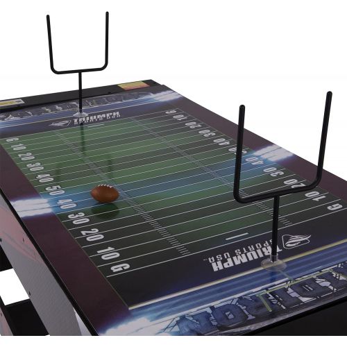  Triumph Sports Triumph 4-in-1 Rotating Swivel Multigame Table ? Air Hockey, Billiards, Table Tennis, and Launch Football , Black/White, 23.75 x 32.00 x 48.00