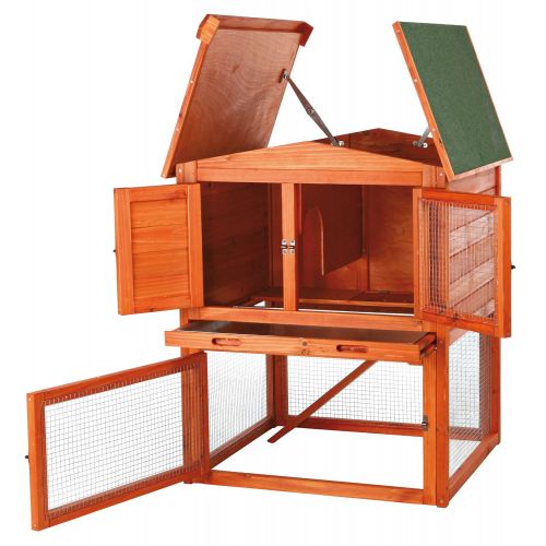  Trixie Pet Products Rabbit Hutch with Peaked Roof, Small