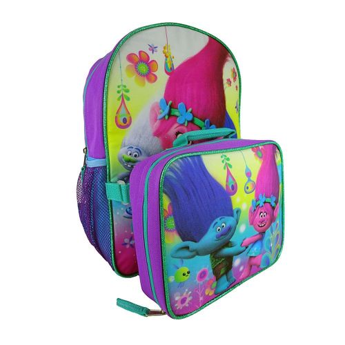  Dreamworks Trolls Troll Life 16 Large Backpack with Detachable Lunch Bag