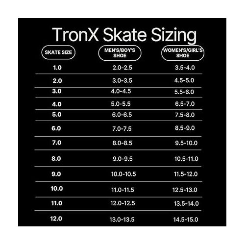  TronX Stryker 3.0 Senior Adult Junior Kids Inline Roller Hockey Skates, New Model