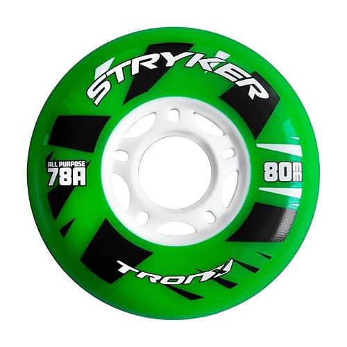  TronX Stryker Multi Surface 78A All Purpose Inline Roller Hockey Wheels (4 Pack) - 59mm, 68mm, 72mm, 76mm & 80mm Hi-Lo