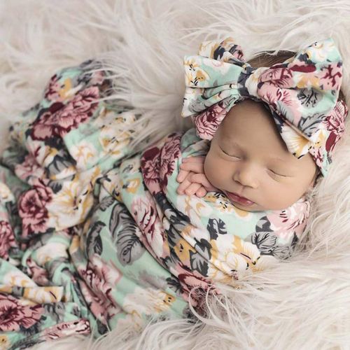  Tronet Winter Baby Clothes, 2PCS Newborn Infant Baby Cartoon Print Blanket Swaddle Sleeping Bag