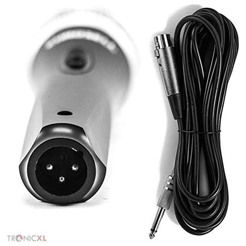  [아마존베스트]TronicXL Microphone Set Dynamic 5 Metre Long Cable Jack Plug 6.35 mm Universal Handheld Microphone Microphone Singing Presentation Stage Karaoke Wedding Vocal Microphone Wired (wit