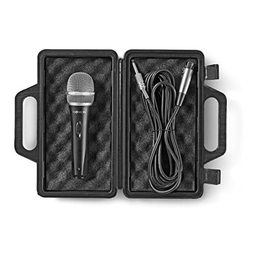  [아마존베스트]TronicXL Microphone Set Dynamic 5 Metre Long Cable Jack Plug 6.35 mm Universal Handheld Microphone Microphone Singing Presentation Stage Karaoke Wedding Vocal Microphone Wired (wit