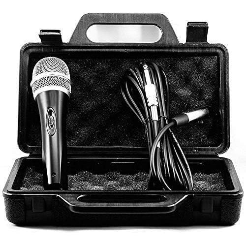  [아마존베스트]TronicXL Microphone Set Dynamic 5 Metre Long Cable Jack Plug 6.35 mm Universal Handheld Microphone Microphone Singing Presentation Stage Karaoke Wedding Vocal Microphone Wired (wit