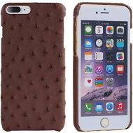 Trop saint Luxury Case For iPhone 8 Plus and 7 Plus (5,5) Hand Made from Genuine Ostrich Leather, Premium Cover by Trop Saint - Brown