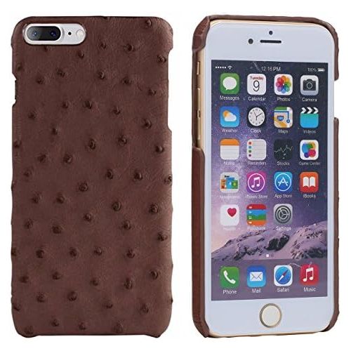  Trop saint Luxury Case For iPhone 8 Plus and 7 Plus (5,5) Hand Made from Genuine Ostrich Leather, Premium Cover by Trop Saint - Brown