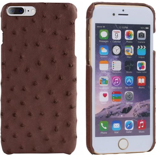  Trop saint Luxury Case For iPhone 8 Plus and 7 Plus (5,5) Hand Made from Genuine Ostrich Leather, Premium Cover by Trop Saint - Brown