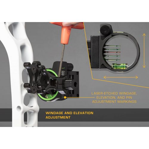  Trophy Ridge Volt 5 Pin Bow Sight, Black