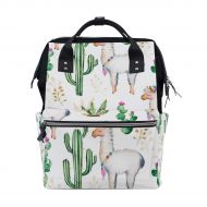 TropicalLife Cute Animal Llama Cactus Diaper Backpack Large Capacity Baby Bags Multi-Function...