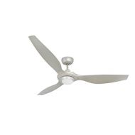 TroposAir by Dans Fan City TroposAir 60 Vogue Plus Ceiling Fan in Brushed Nickel with Remote and Integrated LED Light