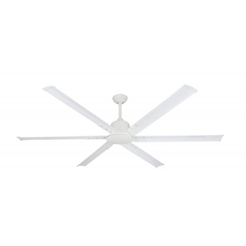  TroposAir by Dans Fan City TroposAir Titan II Pure White 72 Industrial Ceiling Fan with Extruded Aluminum Blade, LED Light and Remote