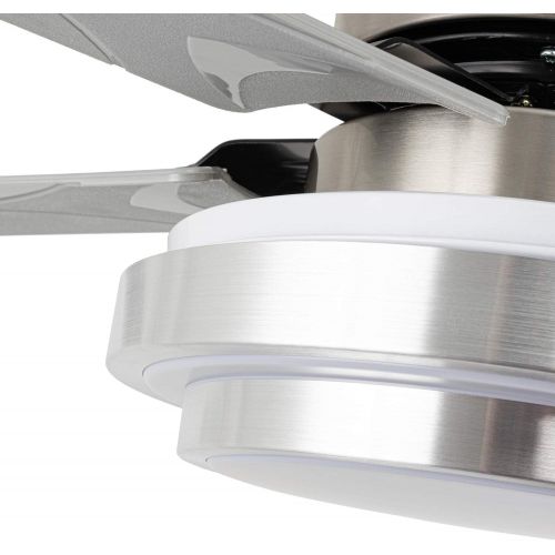  Tropwellhouse 56Inch Led Ceiling Fan with Light 3 Speed Remote Control 5 ABS Blades Modern Decoration Home/Living Room/Bedroom