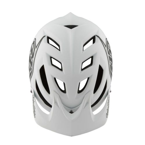  Troy Lee Designs A1 Classic Adult All-Mountain Bike Helmet with MIPS & TLD Shield Logo (White, XLarge2XLarge)
