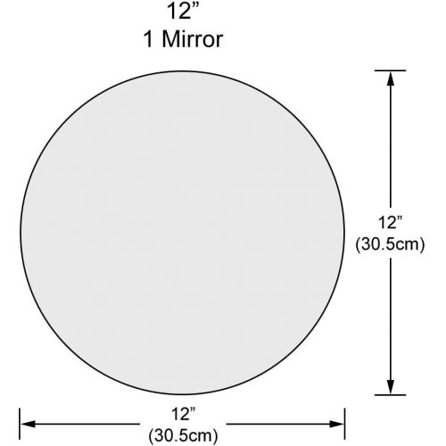  TroySys Glass Table Mirrors for Wedding and Party Centerpieces, Round, 12 L