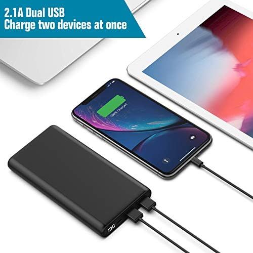  [아마존 핫딜] [아마존핫딜]Trswyop Powerbank 24800mAh Externer Akku, Dual Output Power Pack hohe Kapazitat kompakt Externer Ladegerat mit LED Digitalanzeige Externer Batterie Pack fuer Smartphones, Tablet und