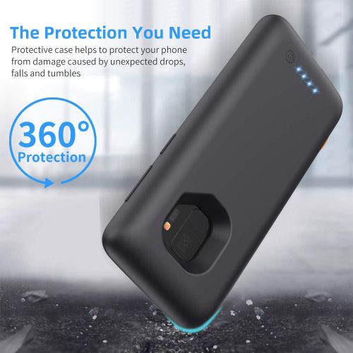  [아마존베스트]TRS Battery Case for Samsung Galaxy S9,[6000mAh] Portable Charging Case External Battery Pack for Samsung Galaxy S9 Rechargeable Charger Case Backup Power Bank(5.8 inch)