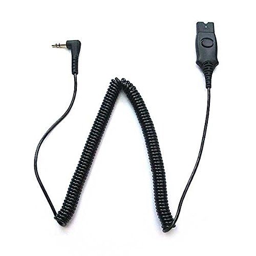  TruVoice Deluxe Single Ear Noise Canceling Corded Headset with adapter cable for iPhone, Samsung, HTC, LG, Blackberry, ZTE, Huawei Mobile Phone and all Smartphones with 3.5 mm Jack