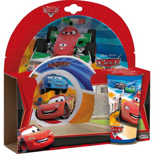  Trudeau 2684415 Geschirrset Disney Cars, Melamin/Kunststoff, 23,5x5,5x23 cm, 3-teilig