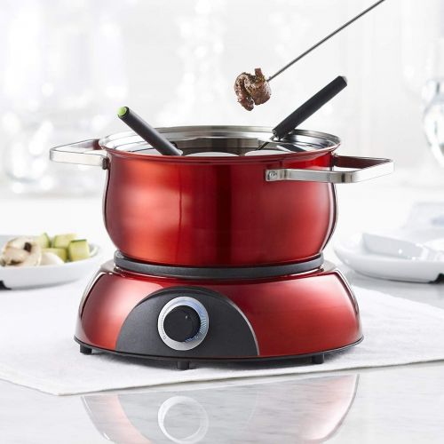  [아마존베스트]Trudeau Electric Scarlet Fondue Pot, 84 oz, Red