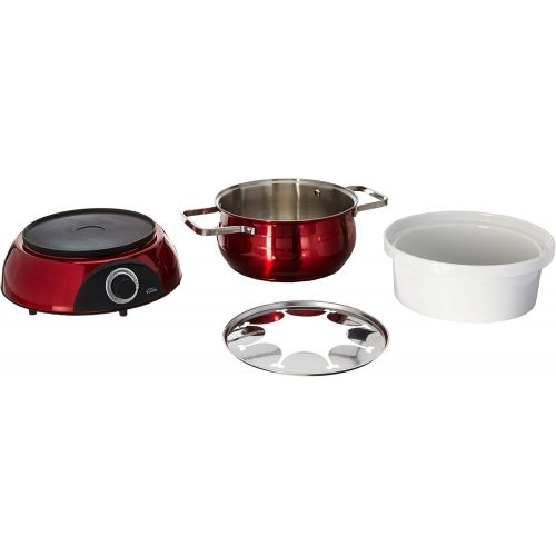  [아마존베스트]Trudeau Electric Scarlet Fondue Pot, 84 oz, Red