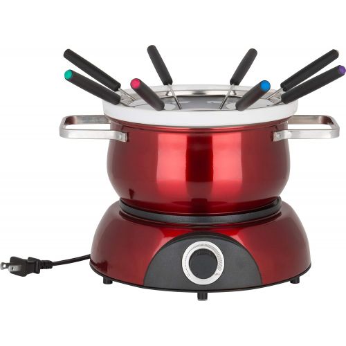  [아마존베스트]Trudeau Electric Scarlet Fondue Pot, 84 oz, Red