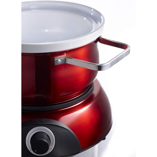  [아마존베스트]Trudeau Electric Scarlet Fondue Pot, 84 oz, Red