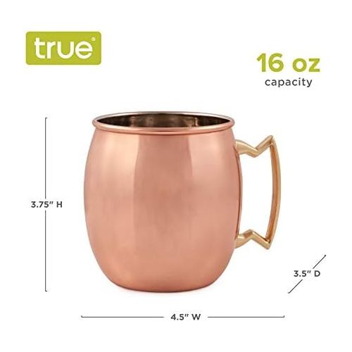  [아마존베스트]True Fabrication Moscow Mule Copper Cocktail Mug, 1 EA, Multicolor