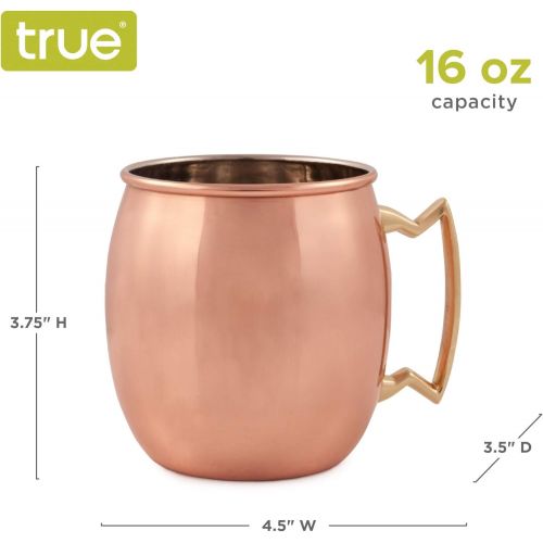  [아마존베스트]True Fabrication Moscow Mule Copper Cocktail Mug, 1 EA, Multicolor