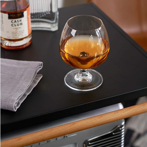  [아마존베스트]True Snifter Crystal, Set of 4 Brandy Bowls, Cognac Balloon Glass for Bourbon, Whiskey, Scotch, 14 oz