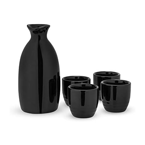  [아마존베스트]True Moga: 5-Piece Black Sake Set, 5 CT