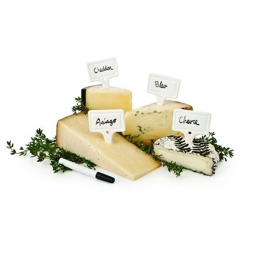  True Fabrications Cheese Markers, Set Of 4 Ceramic Labels Serving Tool Ceramic Cheese Markers (Sold by Case, Pack of 12)