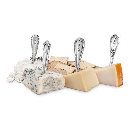  True Fabrications Cheese Tool, Reusable Antique Pewter Making Markers Labels Cheese Serving Pieces (Sold by Case, Pack of 6)