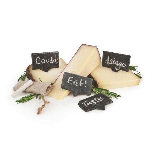  True Fabrications Cheese Tool Set, 2 Pieces Of Chalk Slate Labels Serving Cheese Markers (Sold by Case, Pack of 6)