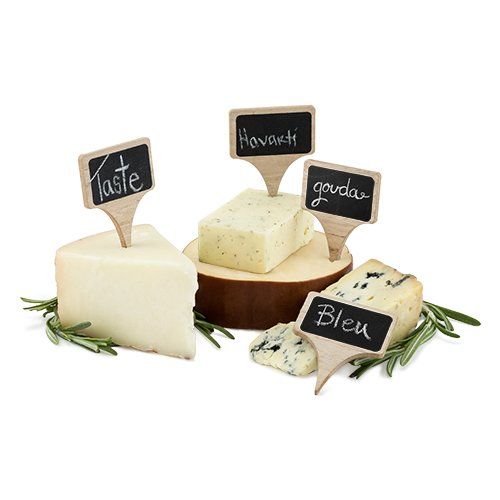  True Fabrications Cheese Tools, Wooden Chalk Reusable Markers Serving Cheese Labels Set (Sold by Case, Pack of 6)