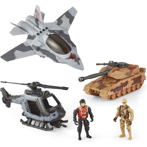  True Heroes Multi Vehicle Military Playset