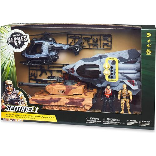  True Heroes Multi Vehicle Military Playset