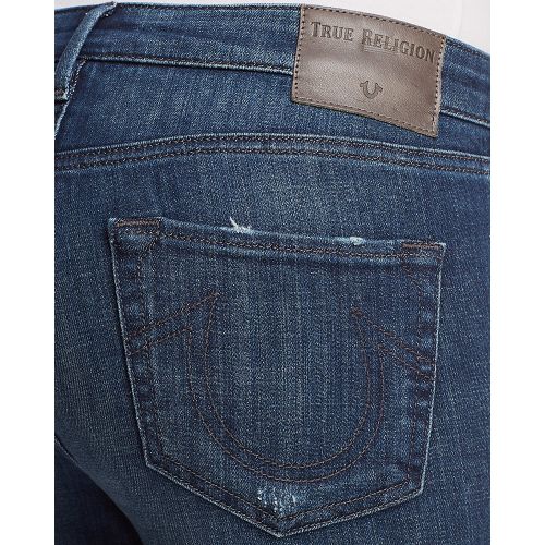  True Religion Halle Mesh-Patch Skinny Jeans in Cobalt Crush