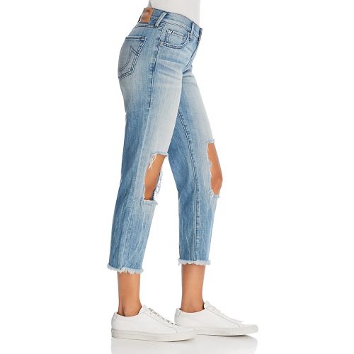  True Religion Star Crop Straight Jeans in Second Quarter