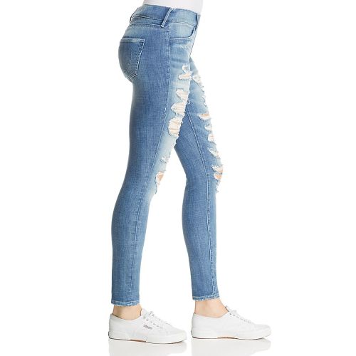  True Religion Jennie Runway Legging Jeans in Washed Out Destroy