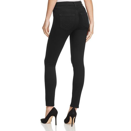  True Religion Jennie Curvy Skinny Jeans in Way Back Black