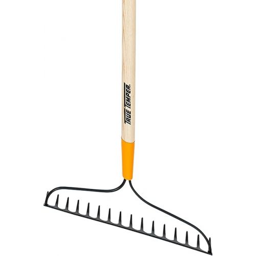  True Temper 2811600 Steel 16-Tine Bow Rake with 57 in. Hardwood Handle with Cushion Grip, 16 inch