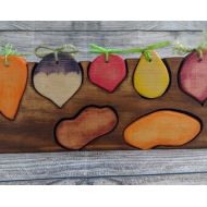 TrueLineDesigns Root Vegetable Puzzle **7 veggies!**