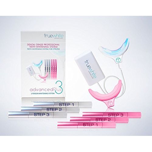  TrueWhite Truewhite Advanced Plus 3 LED Whitening System for 2 People His and Hers Trays