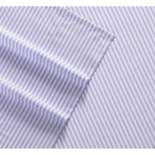  Truly Soft Everyday Printed Stripe Sheet Set, Full, Purple