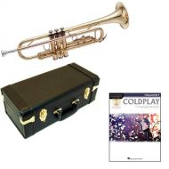 Trumpet Play Along Packs Coldplay Bb Student Trumpet Pack - Includes Trumpet wCase & Accessories & Coldplay Play Along Book