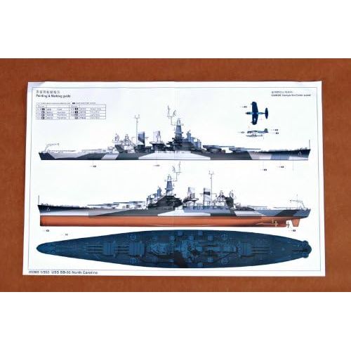  Trumpeter 1350 Scale USS North Carolina BB55 Battleship