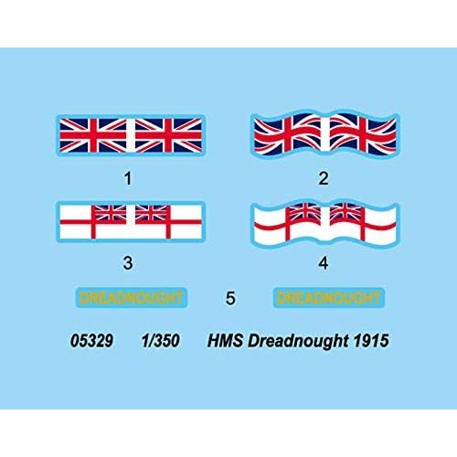  Trumpeter HMS Dreadnought WWI British Batteship 1915 (1350 Scale)