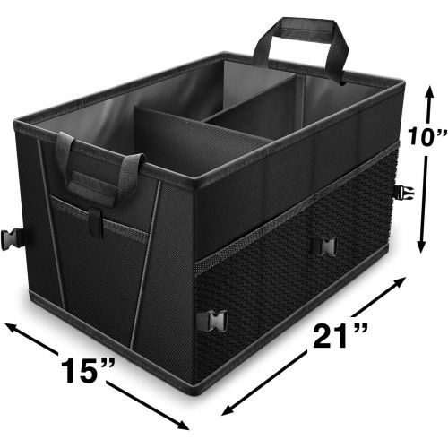  [아마존 핫딜]  [아마존핫딜]Motorup America Trunk Organizer for Car SUV Truck Van Storage Organizers Best for Auto Accessories in Bed Interior, Collapsible Vehicle Caddy Large Box Tote Compartment Heavy Duty for Grocery, Too