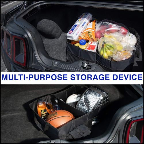  [아마존 핫딜]  [아마존핫딜]Motorup America Trunk Organizer for Car SUV Truck Van Storage Organizers Best for Auto Accessories in Bed Interior, Collapsible Vehicle Caddy Large Box Tote Compartment Heavy Duty for Grocery, Too